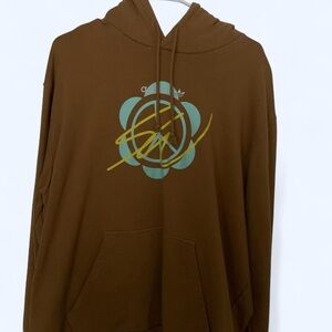 Adidas Men's Brown Hoodie with Graphic Design